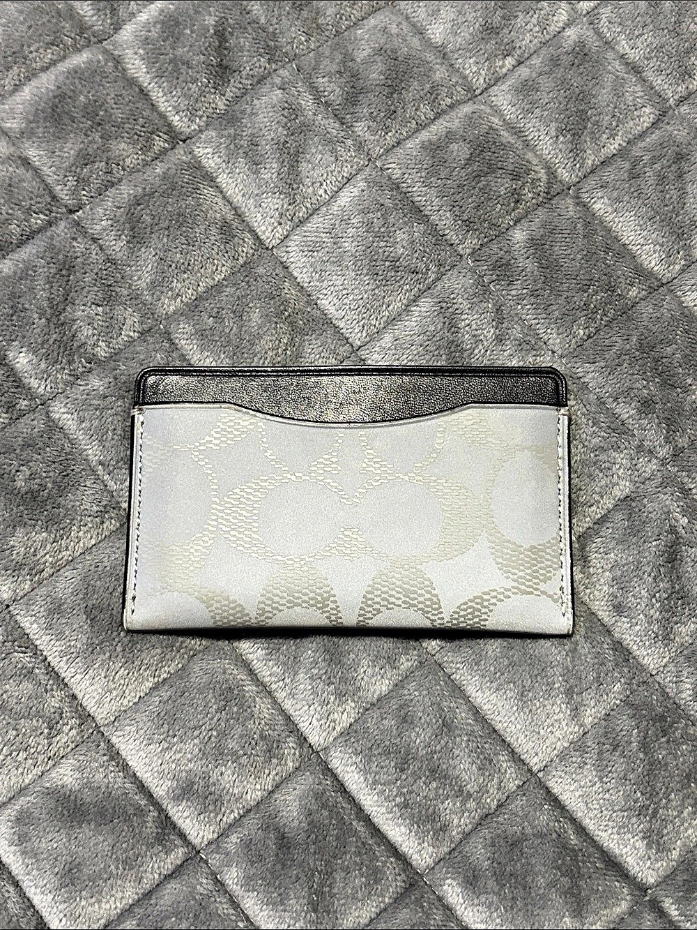 Coach Essential Slim Card Case In Signature Canvas Reflective